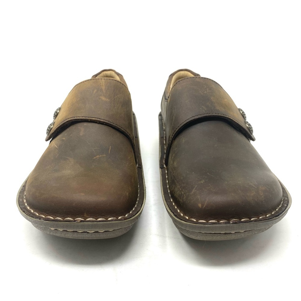 Alegria Deliah Oiled Brown Leather Loafer Ergonomic Comfort Shoe - Picture 3 of 8